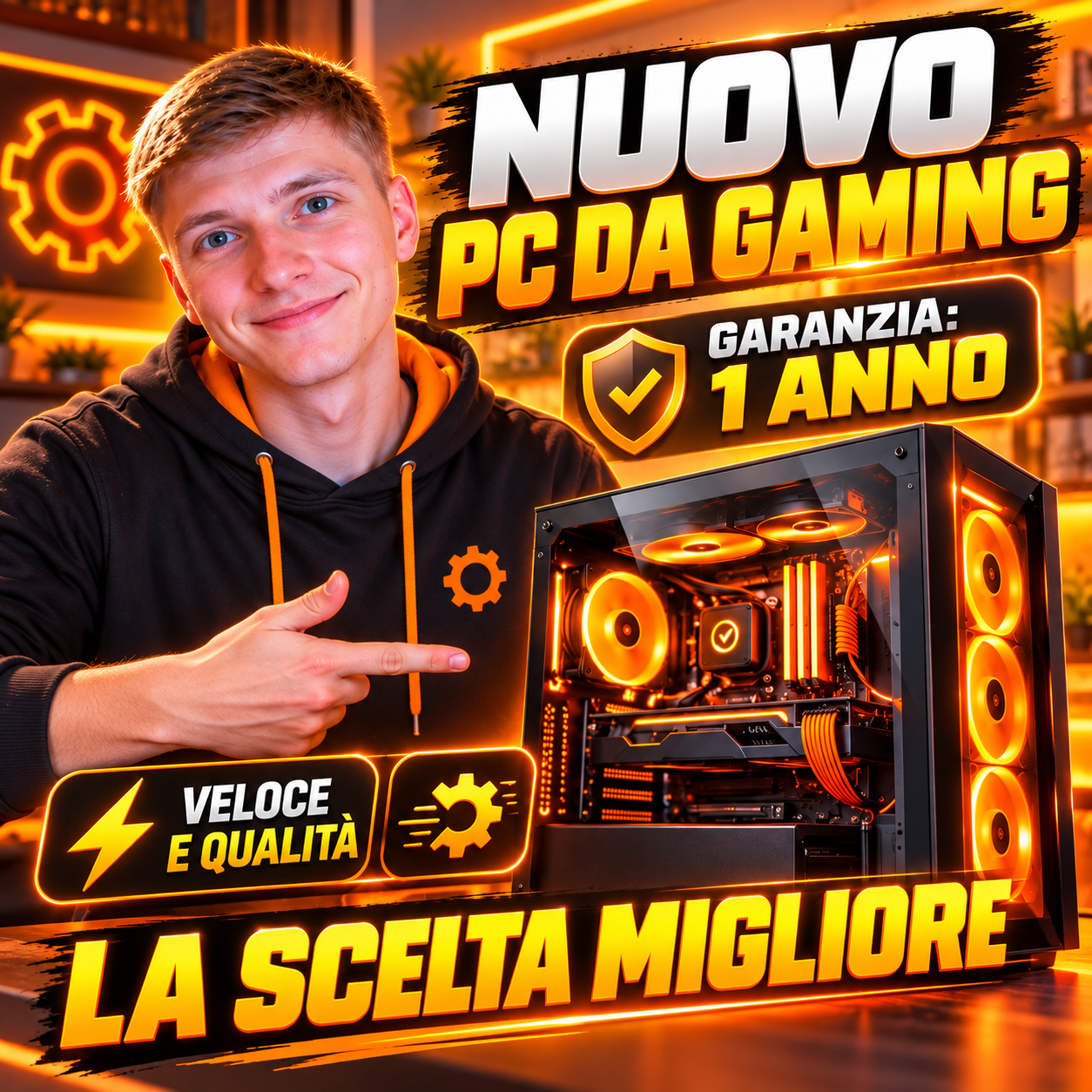 PC da gaming assemblato a domicilio da GearService